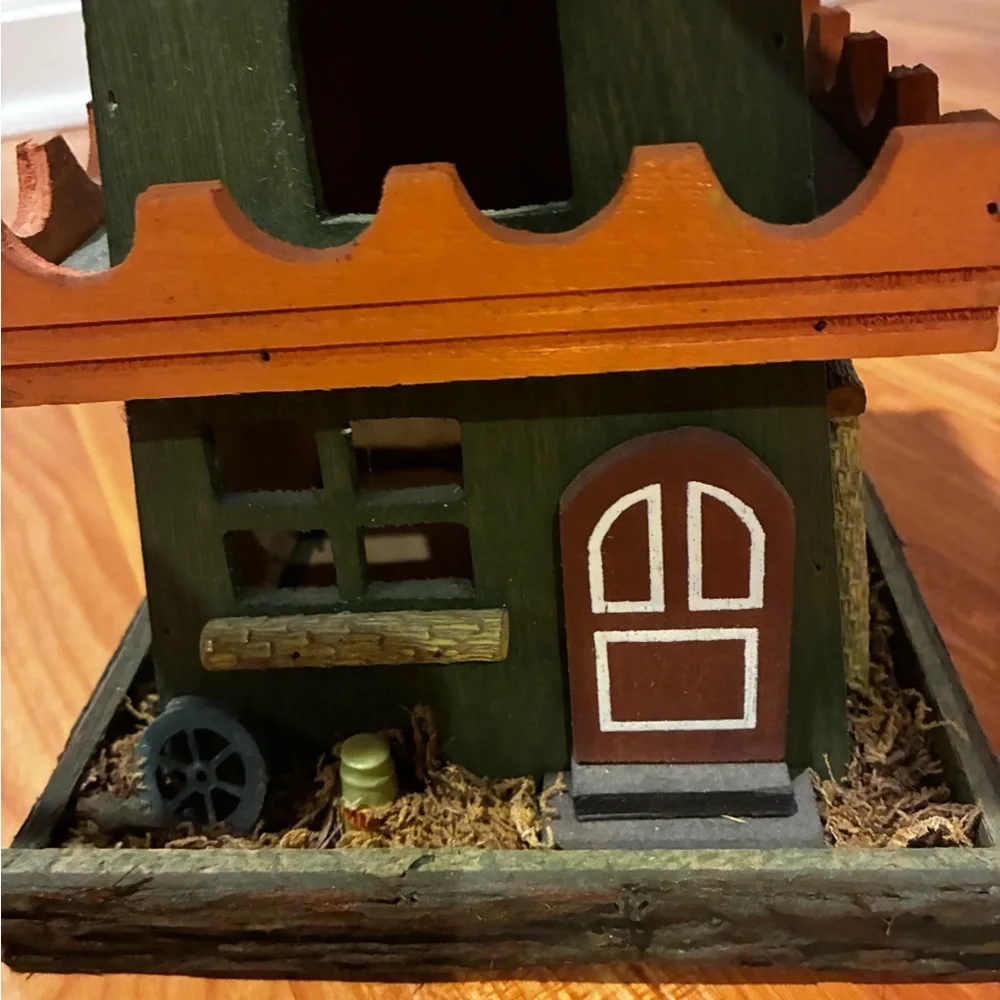 Rustic Wooden Windmill Birdhouse - Picture 7 of 8